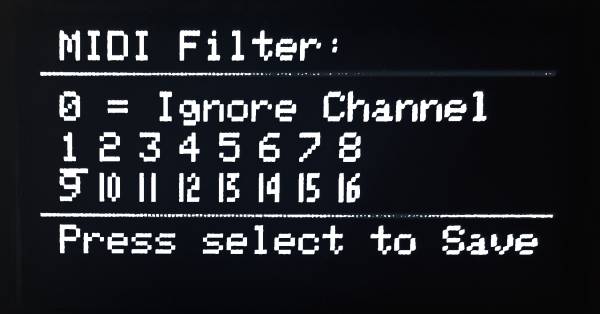 Settings filter